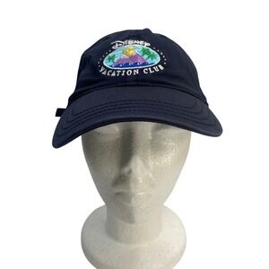 Vintage Disney Vacation Club Hat Navy Blue Embroidered Logo Member Baseball Cap‎
